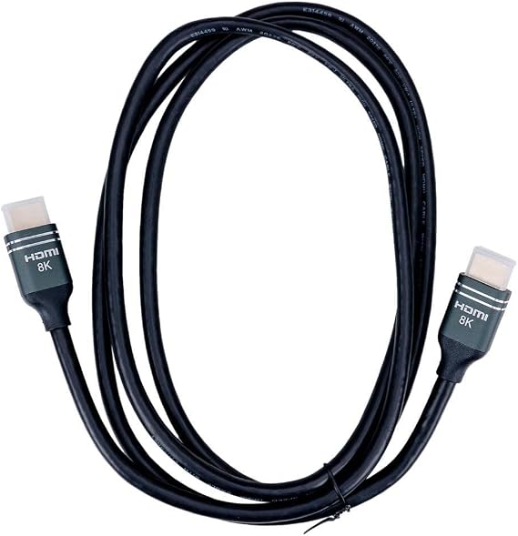 8K HDMI Cable 6ft. HDMI 2.1 Cable Real 8K, High Speed 48Gbps 8K(7680x4320)@60Hz, 4K@120Hz Dolby Vision, HDCP 2.2, 4:4:4 HDR, eARC Compatible with Apple TV, Samsung QLED TV - HDMI-8K-6