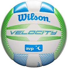 Wilson - AVP Velocity Volleyball - Beach Recreational Ball - Official Size (Green/Blue)
