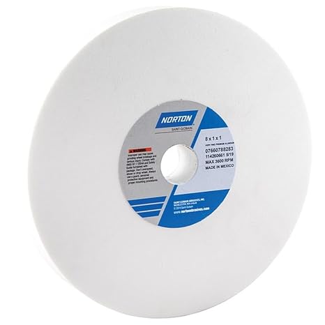Norton 6-Inch Aluminum Oxide Grinding Wheel for Bench Grinders, Premium Quality, Very Fine Grit, Pack of 1
