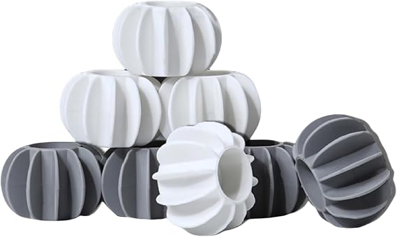 Laundry Balls Tangle Free for Washing Machines,Reusable Laundry Balls, Silicone Steamer Dryer Balls Washer Balls Laundry Balls (8pcs:4 White+4 Gray)