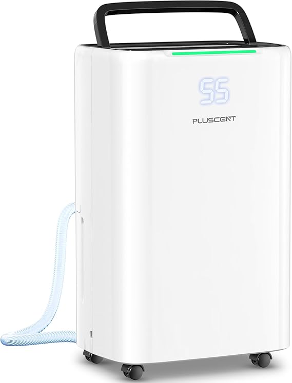 5000 Sq Ft 52 Pint Compressor Dehumidifier for Basement and Home | Continuous Drain & Large Capacity Water Tank, 4 Modes, 24H Timer, Auto Defrost, Quiet & Portable, Smart Humidity Control