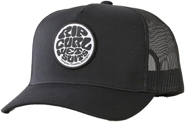 Rip Curl Mens Curve Peak, Structured Trucker Hat, Mesh Snapback Baseball Cap for Men, Adjustable