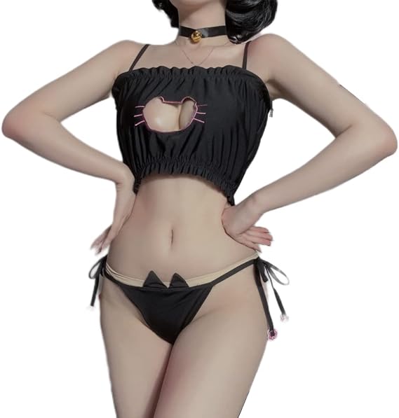 Ladies cosplay sexy lingerie Japanese anime cute cat pajamas bikini clothing