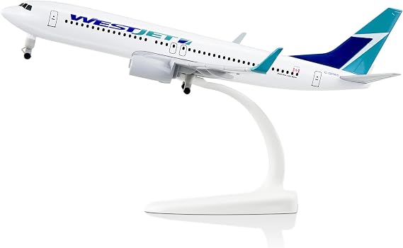 Lose Fun Park 1/300 Scale Diecast Airplane Alloy Model Airplane Western Jet Boeing 737 Model Airplane for Collection & Gift