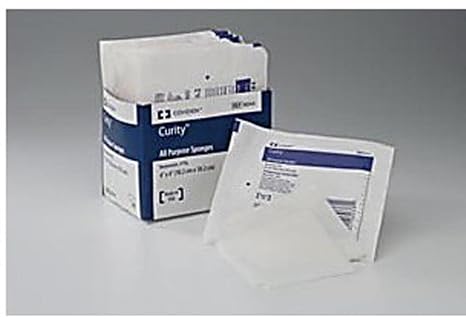Med-Plus 9024 Curity Non-Woven All Purpose Sponge, Non-Sterile, 4-Ply (Pack of 2000)