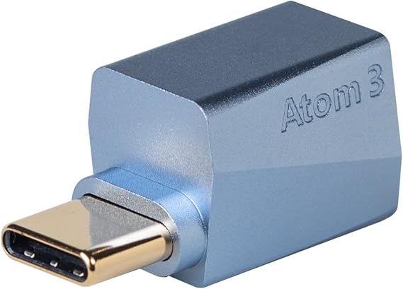 Audirect ATOM3 Portable Headphone DAC Amplifier, Femtosecond Crystal Oscillator, Mini Audio Amps Supports PCM 32bit/768kHz, for Phone/PC/Laptop/Home/Car Audio Compatible with Smartphones/PC