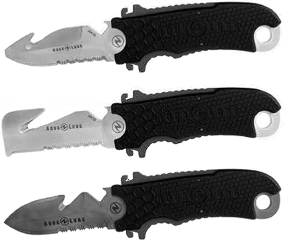 Aqualung Squeeze Lock Diving Knife, Blunt Tip