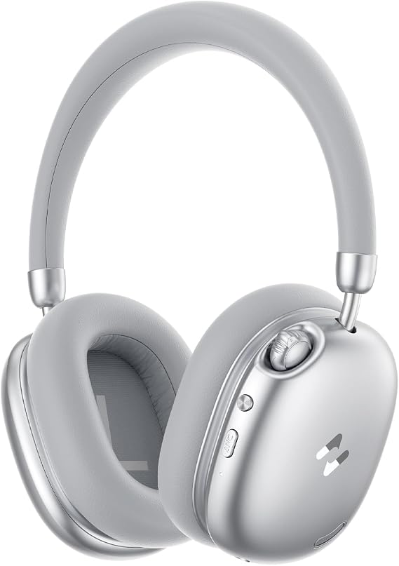 havit Space S1 Hybrid Adaptive Noise Cancelling Headphones, 100H Playtime, 45dB ANC, Bluetooth 6.0, LHDC Hi-Res Audio, Over Ear Wireless Headphones with App EQ, Dual Device, for Travel, Office, Home