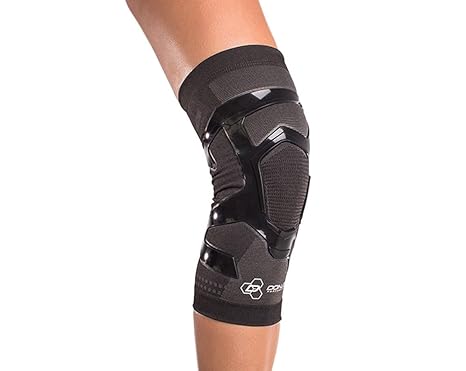 DonJoy Performance Trizone Knee Support for Muscle Strain & Meniscus Injury - Compression Knee Sleeve for Athletes and Active Users, X-Large, Left