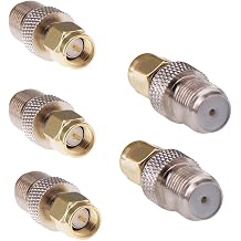 Smaオスからfメス Rf同軸アダプター Smaからf同軸コネクターアダプター Rtl-sdr/アンテナ/携帯電話ブースターf15-5用 5個