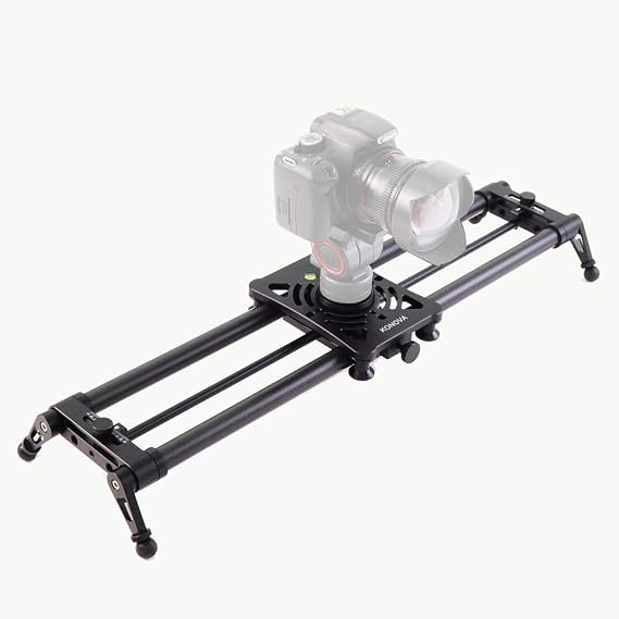 KONOVA P1 Series Carbon Camera Slider Dolly Parallax Panorama Shot for Camera, Mobile Phone, DSLR, Mirrorless with Bag (80cm (31.5 inch))
