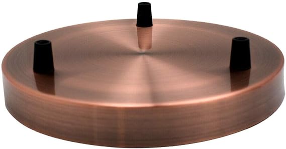 Metal Multi Outlet 3 Point 200mm Ceiling Rose for Pendant Light Fitting Versatile Accessory for Modern, Customizable, and Elegant Lighting Solutions, Multiple Drops and Arrangements. [Energy Class A]