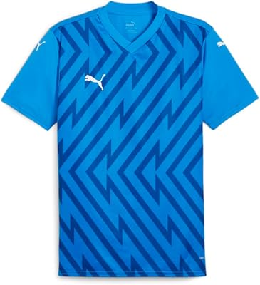 PUMA Mens Teamfinal V Neck Short Sleeve Jersey Casual - Blue
