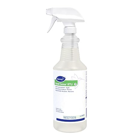 Diversey 04439. Good Sense RTU Odor Counteractant, Ready-to-Use Air Freshener Spray Neutralizes Odors with Green Apple Scent, Capped No Sprayer Included, 32-Ounce