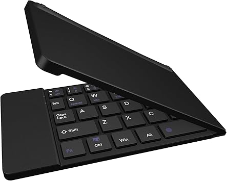 Cellet Ultra Slim Folding Wireless Keyboard for Smartphones, Computers, Tablets, Laptops - for iPhone 15 Pro Max Plus 14 13 12 11 Galaxy Z Fold, Z Flip iPad, iPad Air, Pro, Mini, Google Pixel