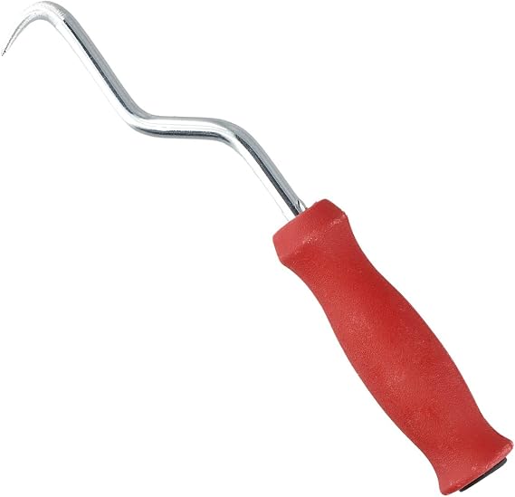 Manual Bar Tie Twister Tool, Rebar Tie Tool, Amarrador De Alambre Para Varilla, Manual Rebar Wire Twisting Tool,Rotating Steel Hook & Contoured Plastic Grip Handle(Red)