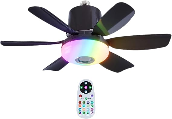 Ceiling Fan Light Remote Control 3-Speed Music Speaker