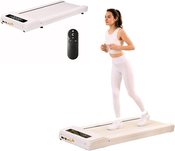 LifeSpan Fitness Under Desk Treadmill Ultra Quiet Walking Pad Treadmill at Home Office, 0.4 to 6mph, 400lbs Capacity