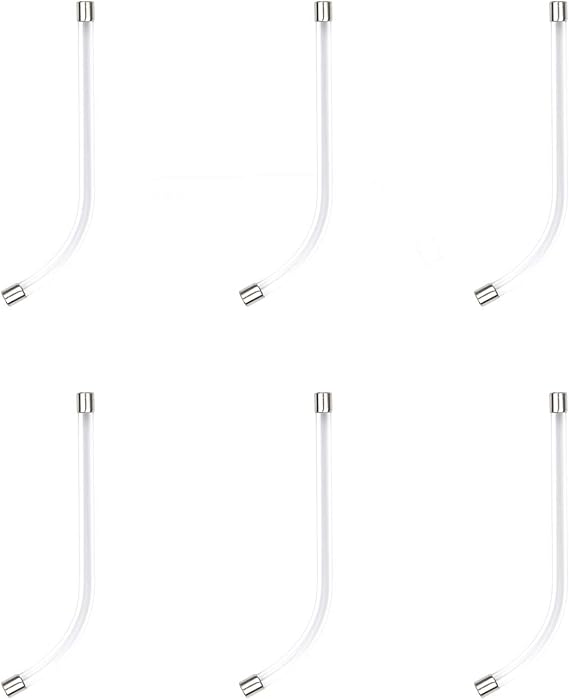 6 Pack Clear Voice Tube for Plantronics Headsets Replacement Accessory for Encore,Tristar,SupraPlus,Duoset and Duopro P/N: 29960-01
