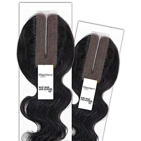Organique Mastermix BODY WAVE LACE CLOSURE 16" (1 Jet Black) - Shake-N-Go Synthetic Weave