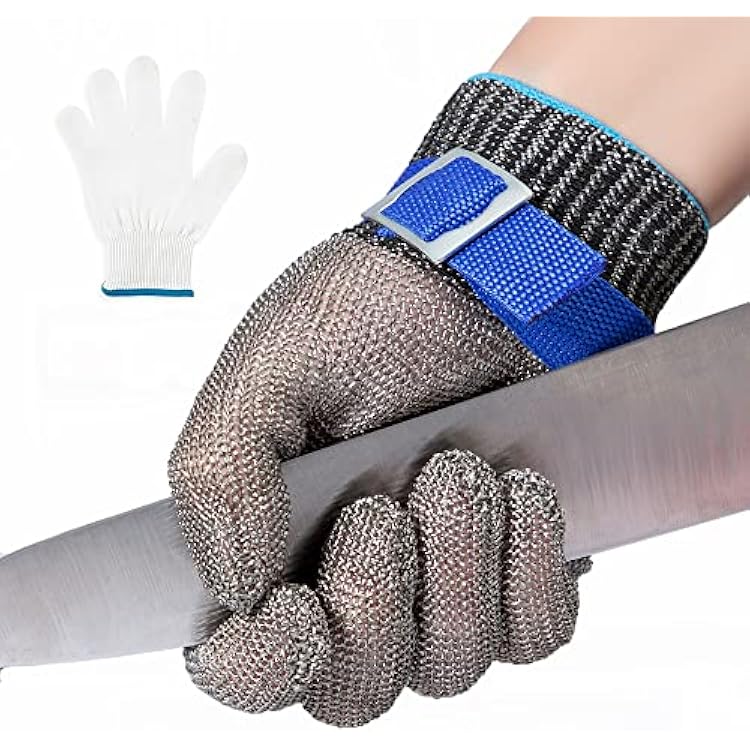 ARCLIBER Level 9 Cut Resistant Glove Stainless Steel Wire Metal Mesh Butcher Glove for Meat Cutting Oyster Shucking Chopping and Peeling