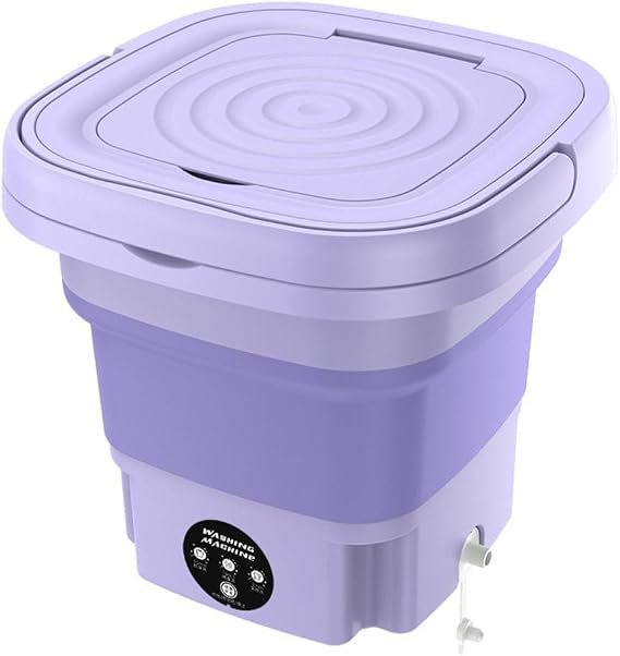 Folding Washing Machine, Portable Washing Machine, Mini Washing Machine, Fully Automatic, Dehydrating Function, 110 V Voltage, 2.8 gal 8 L, Large Capacity, High Performance, Lightweight,