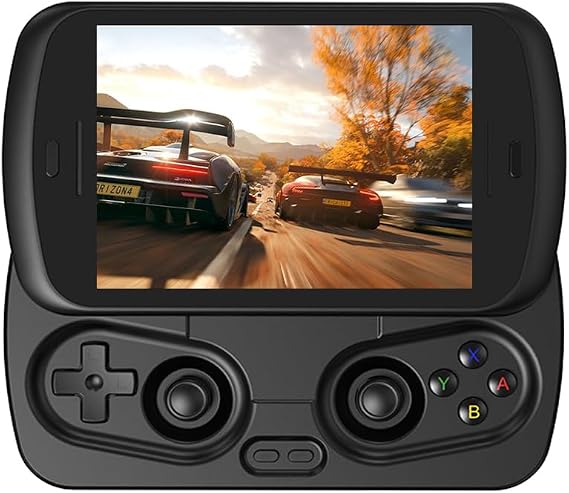 Anbernic RG Slide Whatsko Slide Type Handheld Game Console Unisoc T820 Android 13 System Dual Player Support Full Joystick 4.7 Inch OCA Full Touch Screen 5000mAh 8+128GB Black