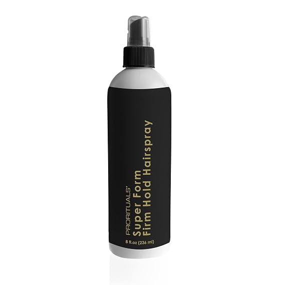 Prorituals Hair Spray, Hair Styling for Men and Woman, Super Form Firm Hold Hairspray Non-Aerosol, Finishing Spray for Volume & All-Day Frizz Control, 8 fl oz