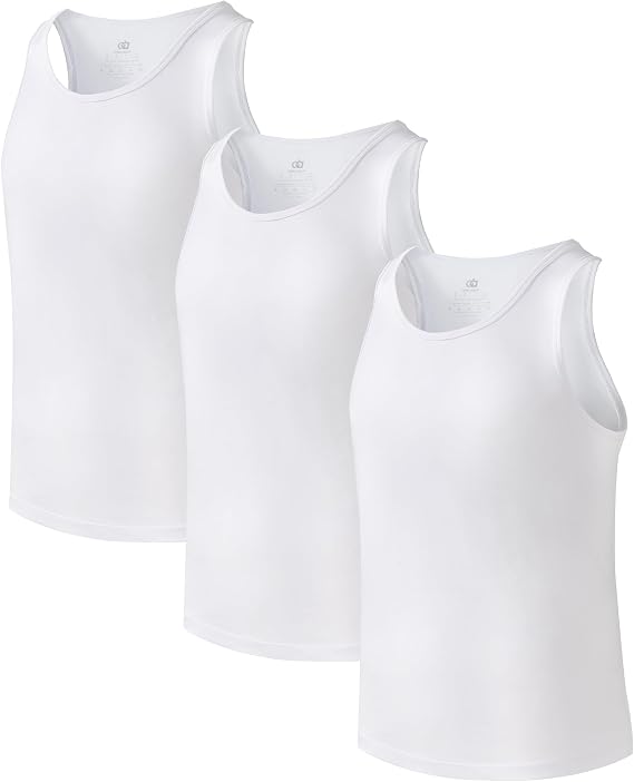 DAVID ARCHY Men's Tank Top Undershirts Moisture-Wicking A-Shirt for Men