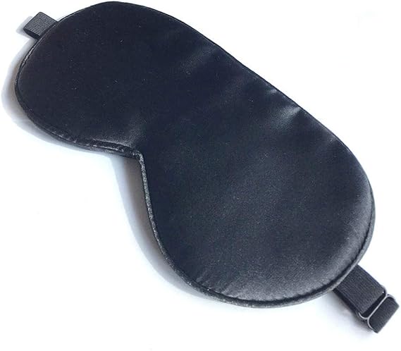 Silk Sleep Mask, Blackout Eye Mask for Sleeping with Adjustable Strap