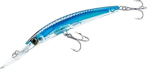 Yo-Zuri Crystal 3D Minnow Floating Deep Diver Extra Deep Diving Crankbait - Blue Mackerel, 5 1/4 inch