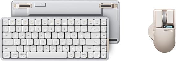 LOFREE Flow84 Low Profile Mechanical Keyboard with PBT Mouse, 75 Percent Rechargeable Wireless Keyboards with Bluetooth and Wired Connection