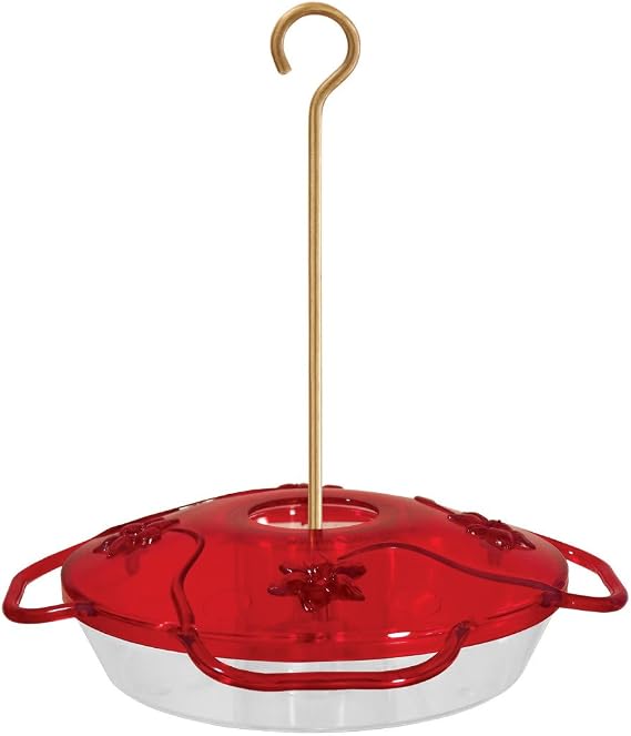 Aspects 367 Hummzinger Ultra Hummingbird Feeder, 12-Ounce,4 Feeding,Red