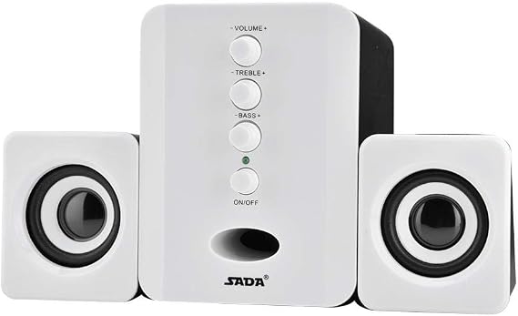 USB 2.1 Wired Speaker with 3in Subwoofer and 2 Side Speakers