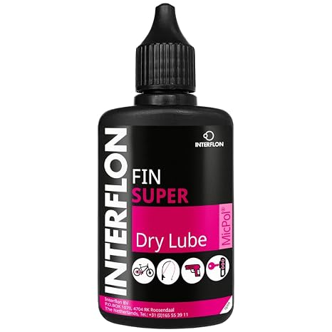 Interflon Fin Super Dry Lube, Universal Dry Film Lubricant Multipurpose Penetrating Long-Lasting Lubricant for a Variety of Indoor and Outdoor Applications 50ml Squeeze Bottle