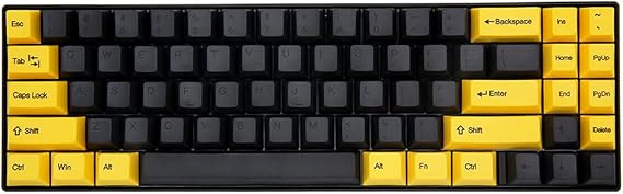 YUNZII ALT71D 71&68 Keys Wireless Mechanical Keyboard with Cherry MX Switch, Dye Sub PBT keycap, NKRO,USB Type C for Gaming Cherry MX Brown, Black Gold