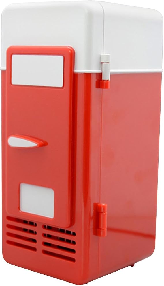 Mini Fridge- USB Mìni Cooler, Portable Plug Play Warmer | Compact Electric Skincare Refrigerator Appliance, Desktop Soda Can Chiller Box For Students