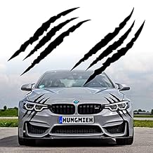 2PCS Claw Mark Car Decak, Car Headlight Decal/15.8 Inch, Monster Claw Scratch Stripe Stickers for Dodge Challenger/Charger, Black