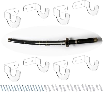 WANLIAN Wall-Mounted Sword Stand Display Stand, Sword Stand, Sword Holder, Sword Stand, Sword Hook, Sword Hanger Bracket Rack - Support All Swords - No Sword