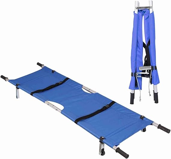 Stretcher Stretcher Bed, Foldable Emergency Stretcher With Wheel, Transport Stretcher Patient Transport Rescue Stretcher Gurney Stretcher Bed For Household Emergency Work