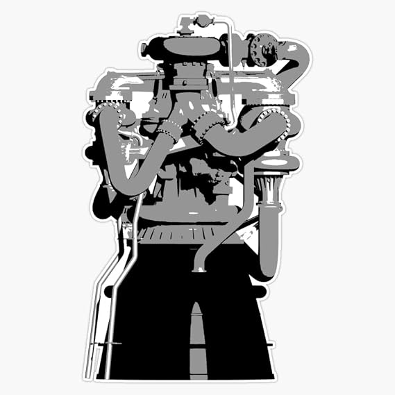 RL10 Rocket Engine Bumper Sticker Vinyl Decal 5"
