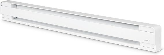 Stelpro Brava Electric Baseboard Heater 1250W / 240V (938W / 208V) 60 L 5 7/8 H Rounded Corners Durable Steel Convection Heater for Reliable Performance (AB51252W) White