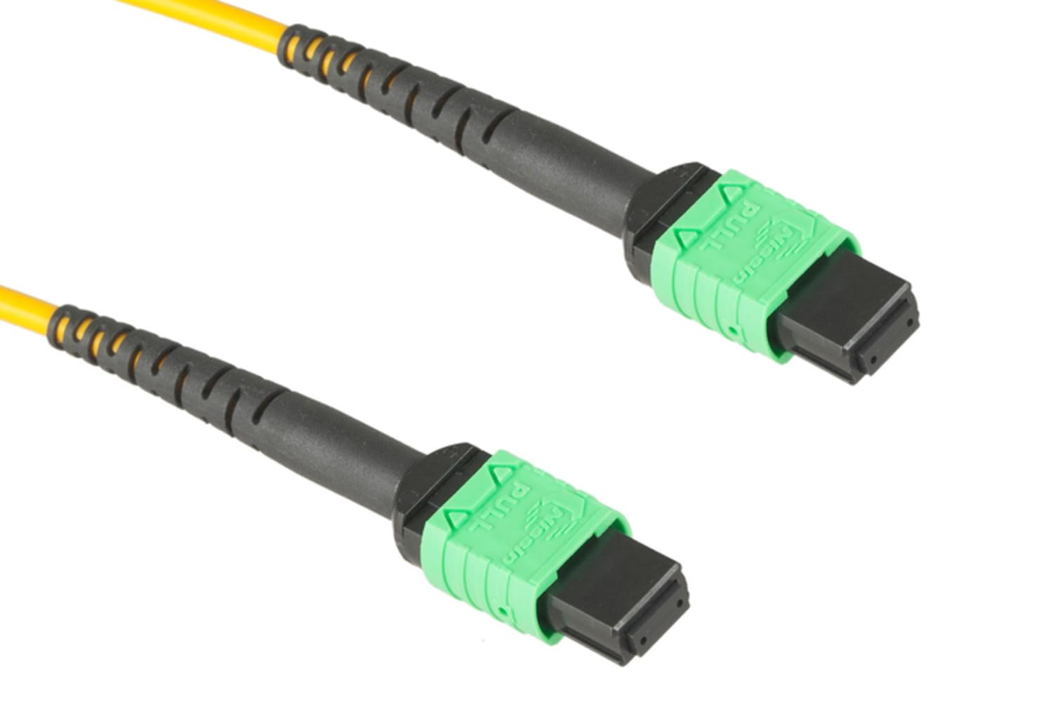 CablesAndKits MPO Cable, 12-Strand, OS2, LSZH, Type B, Female Key Up to Female Key Up, 7 Meters, 9 Micron, Singlemode, Yellow, UPC Polish, MTPMPO Fiber Cable