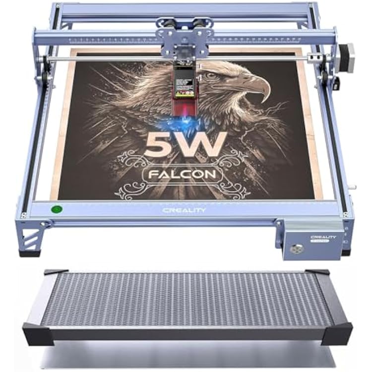 Laser Engraver 5W with Honeycomb Laser Bed, Highe Accuracy Laser Engraving Machine for Wood Stainless Steel LeatherLeather Acrylic
