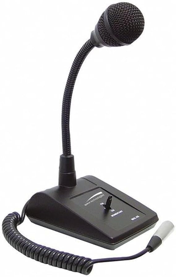 Speco Technologies Tabletop Microphone,Adjustable Gooseneck MHL5S - 1 Each