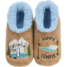 Snoozies Pairable Slipper Socks - Funny Camping Slippers for Women, Non-Slip Fuzzy Socks, Camping Gifts for Women