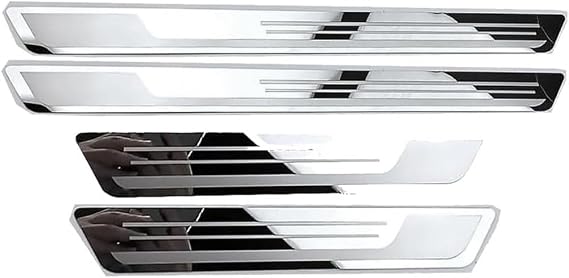 4 PCS Stainless Steel Car Door Sill Protector for BYD Seal U DM-i 2023 2024 2025, Anti Scratch Non Slip Resistant Wear Rust Welcome Pedal Trim,C-3