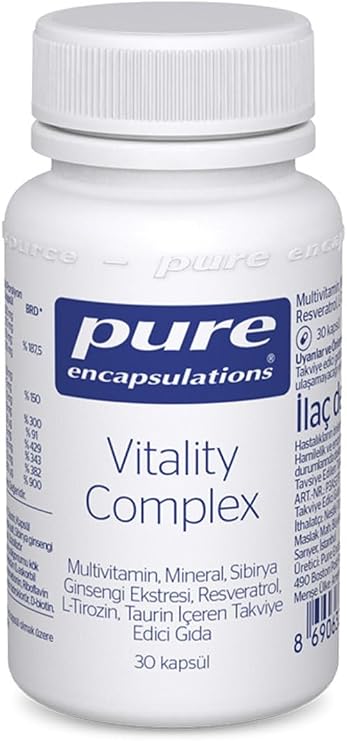 Pure Encapsulations Vitality Complex 30 Kapsül AROMASIZ Renkli
