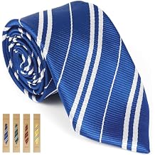 MISS FANTASY Halloween Cosplay Tie for Themed Party Costume Accessory Regular Length Classic Blue Necktie, Unisex Adult Cosplay, Halloween Satin Toy Tie (M,58in)