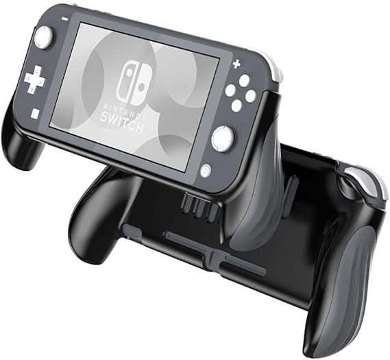 Nintendo Switch Lite için Kavrama Kılıfı, El Tutamakları Ergonomik Koruyucu Kılıf, Nintendo Switch Lite ile Uyumlu Aksesuarlar (Siyah)